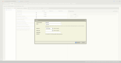 Jauna līguma vai perioda izveide sistēmā.